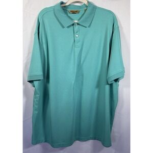Roundtree & Yorke Gold Label Polo Shirt Size 2XB 1/4 button up Short Sleeve